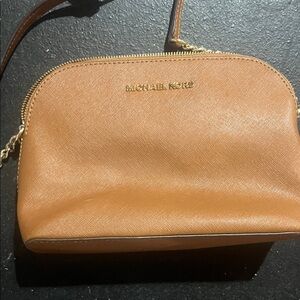 Michael Kors Brown Crossbody Bag with Gold Accents